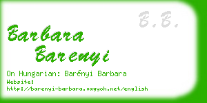 barbara barenyi business card