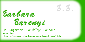 barbara barenyi business card